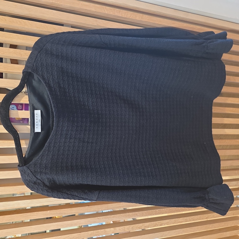 Textured Black Sweater